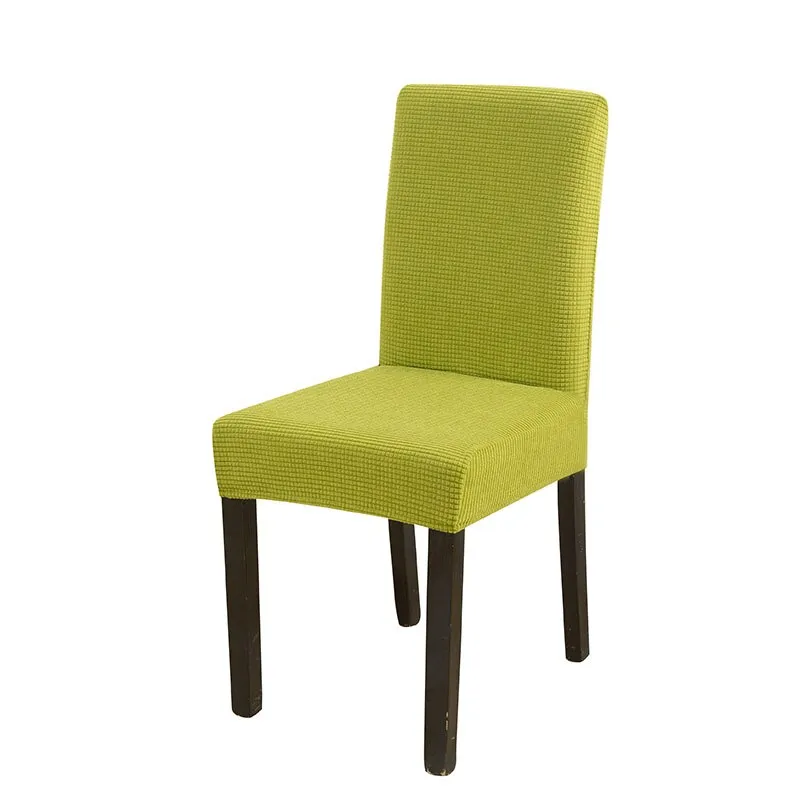 Solid Jacquard Chair Covers Spandex Dining Room Office Banquet