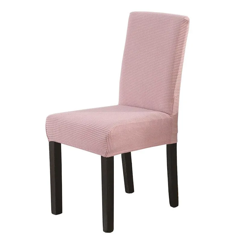 Solid Jacquard Chair Covers Spandex Dining Room Office Banquet