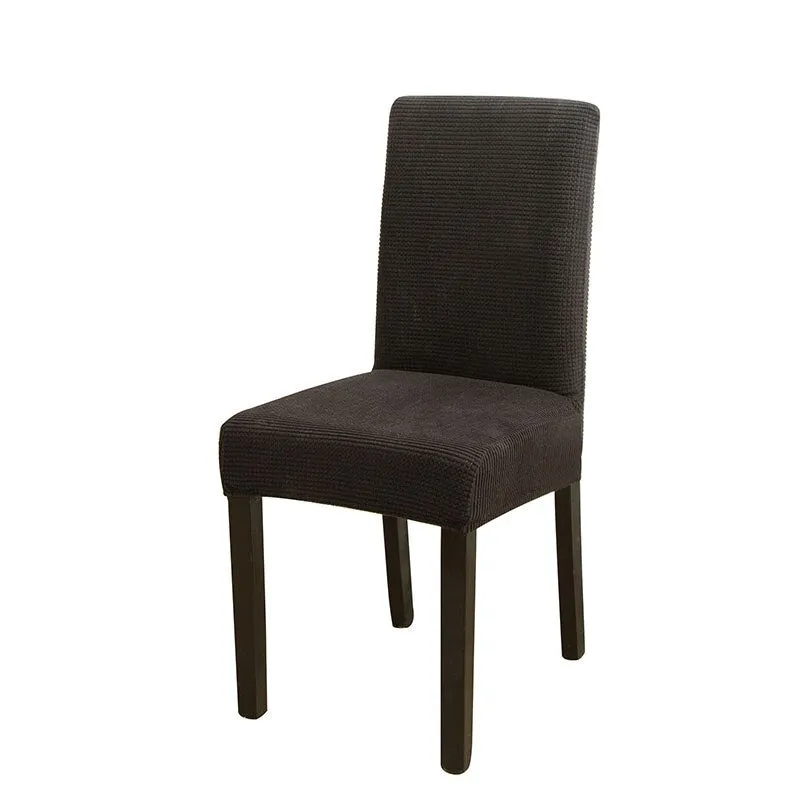 Solid Jacquard Chair Covers Spandex Dining Room Office Banquet
