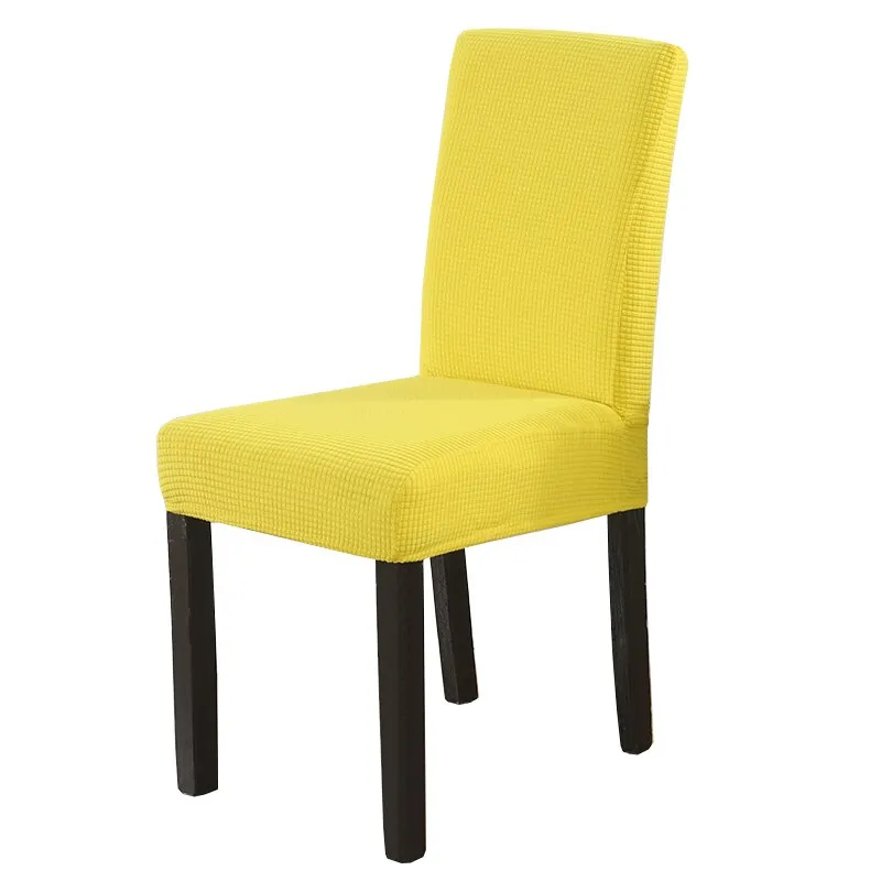 Solid Jacquard Chair Covers Spandex Dining Room Office Banquet