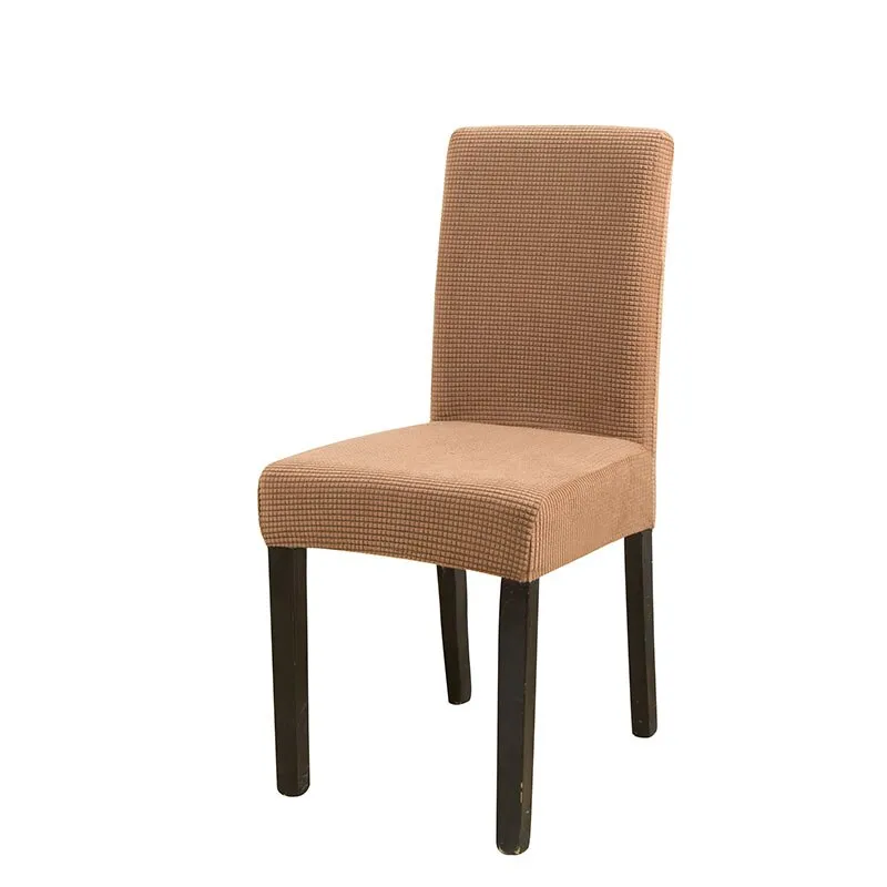 Solid Jacquard Chair Covers Spandex Dining Room Office Banquet