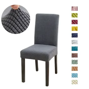 Solid Jacquard Chair Covers Spandex Dining Room Office Banquet