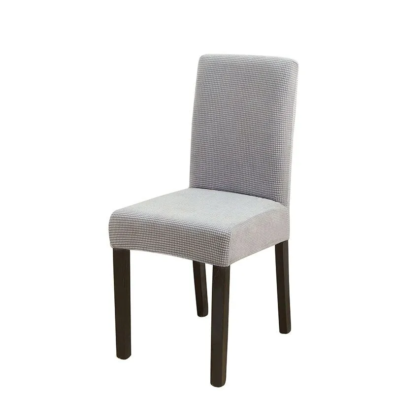 Solid Jacquard Chair Covers Spandex Dining Room Office Banquet