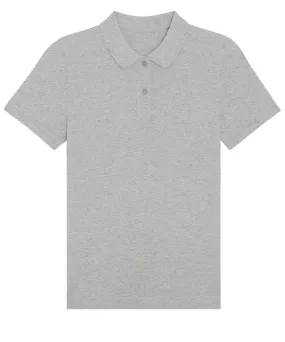 Stella Elliser womens fitted piqu short sleeve polo  (STPW333) | Heather Grey