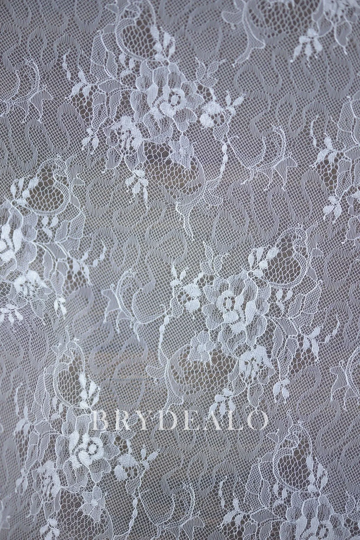 Stiff Flower Bridal Lace Fabric for Structured Dresses