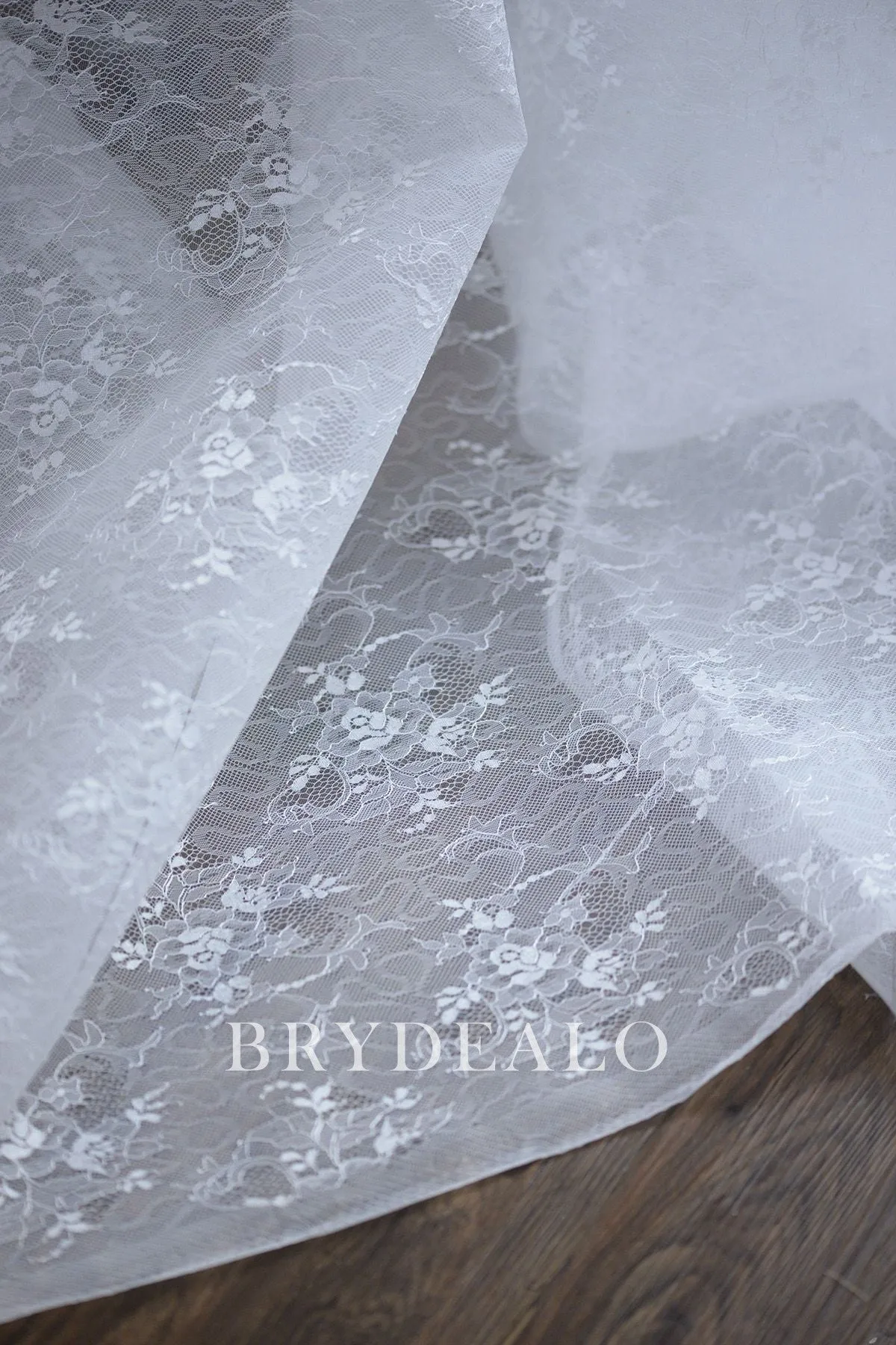 Stiff Flower Bridal Lace Fabric for Structured Dresses