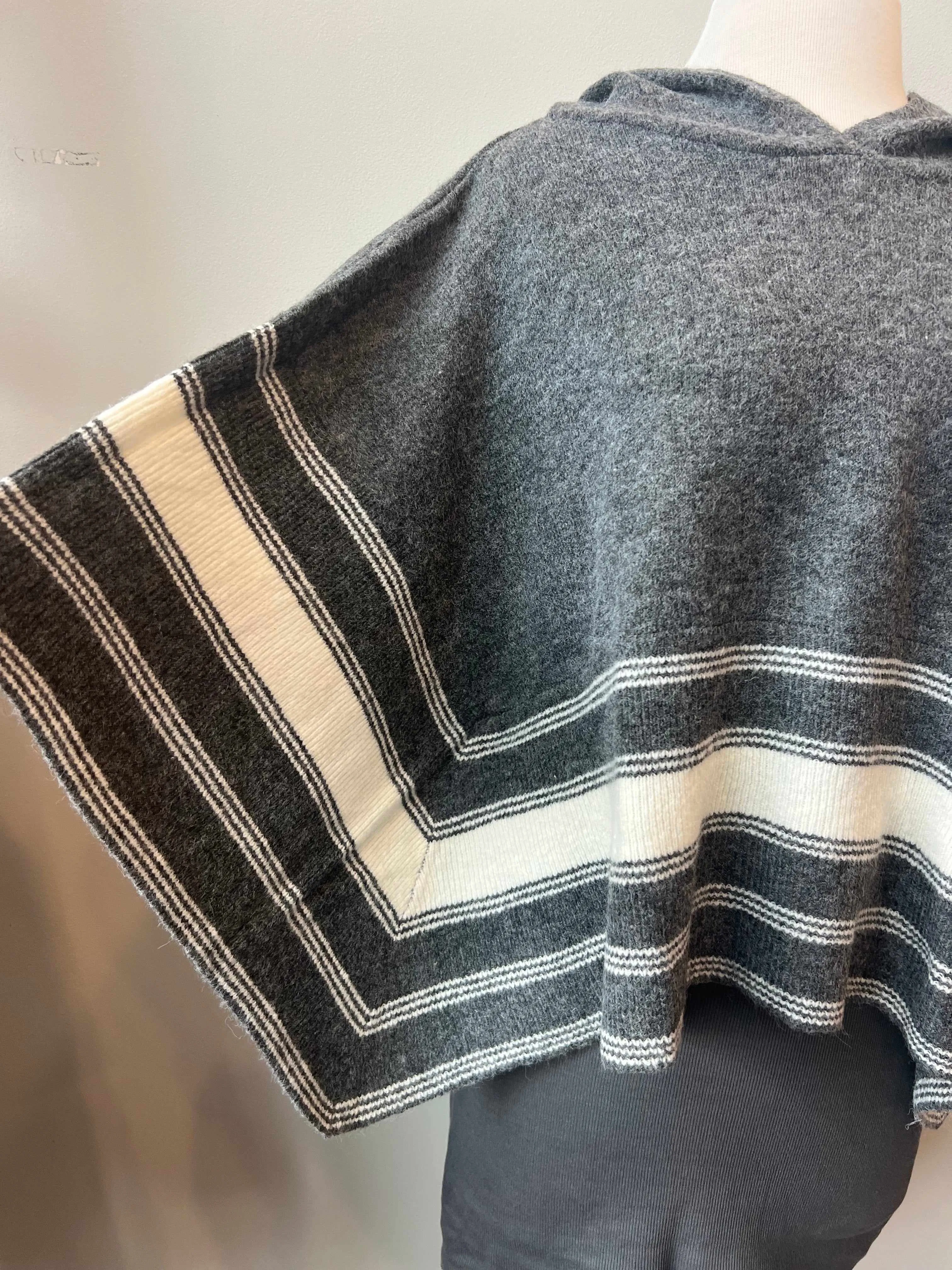 Striped Cape/Poncho Hoodie