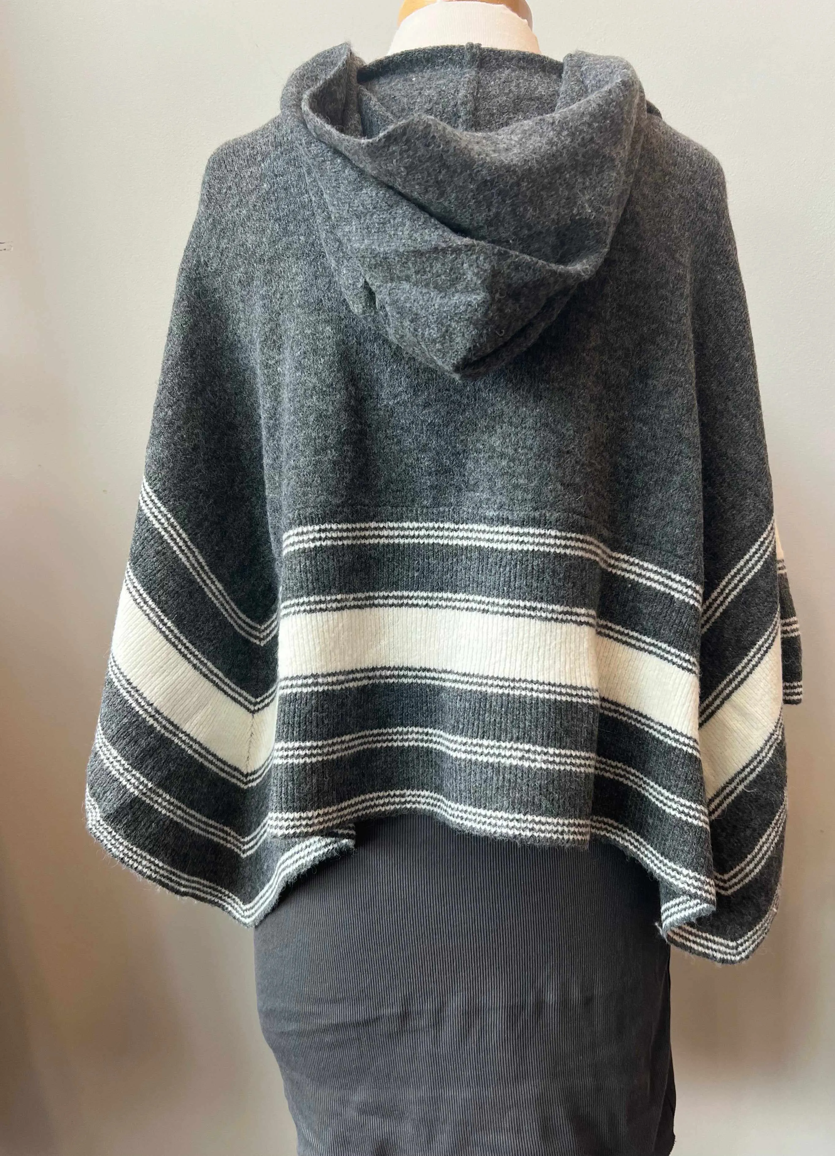 Striped Cape/Poncho Hoodie