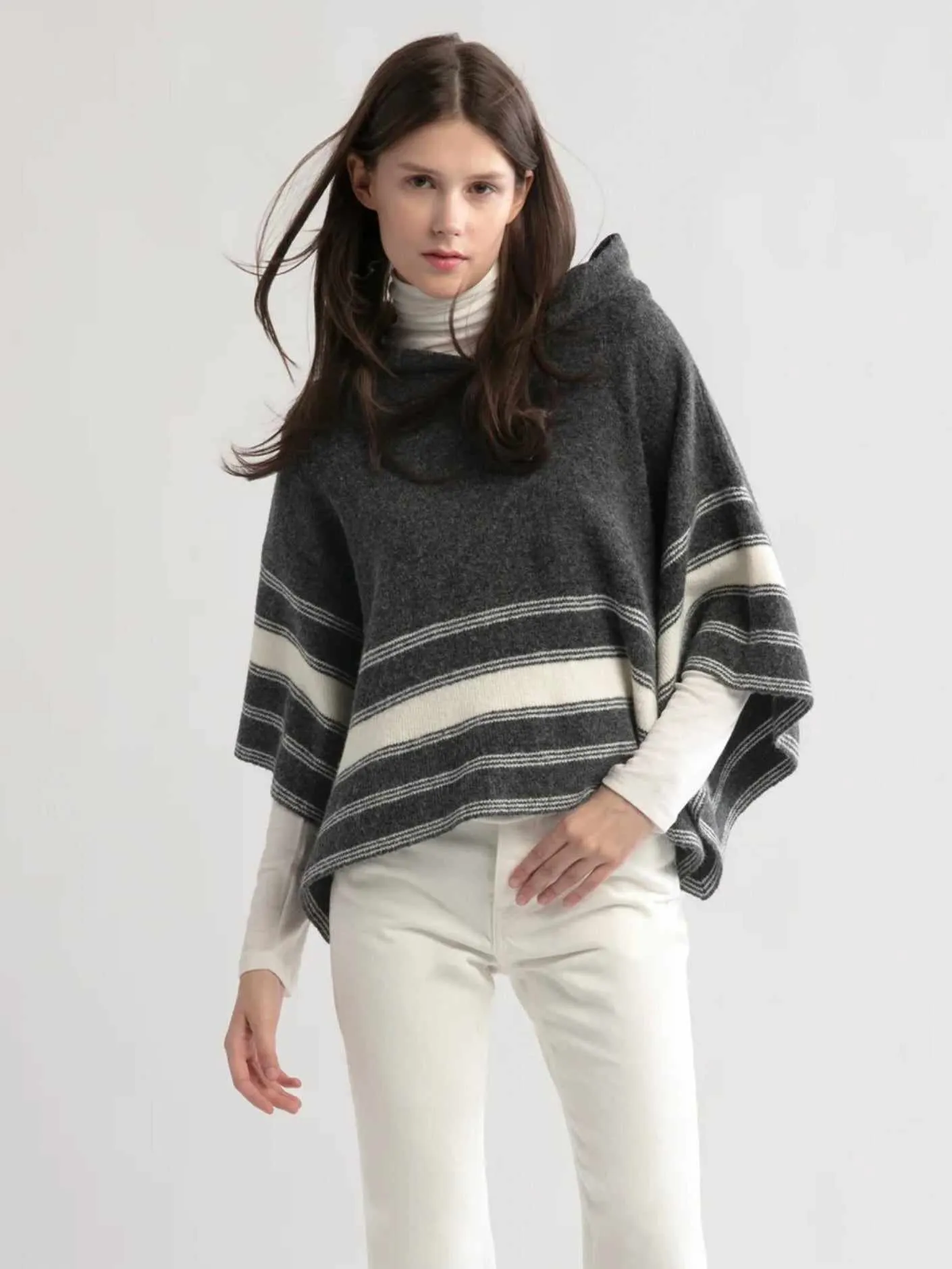 Striped Cape/Poncho Hoodie