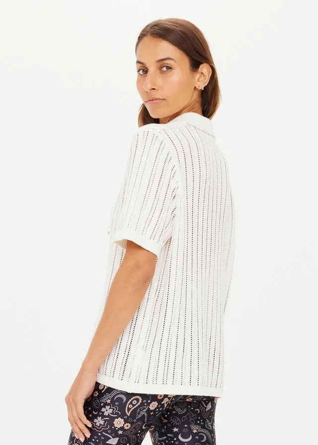 The Upside Kitt Knit Polo - Creme
