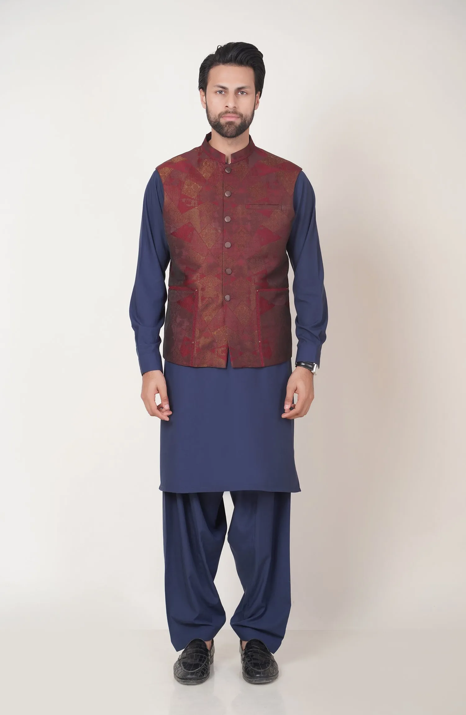 Trendy Waistcoat - Maroon