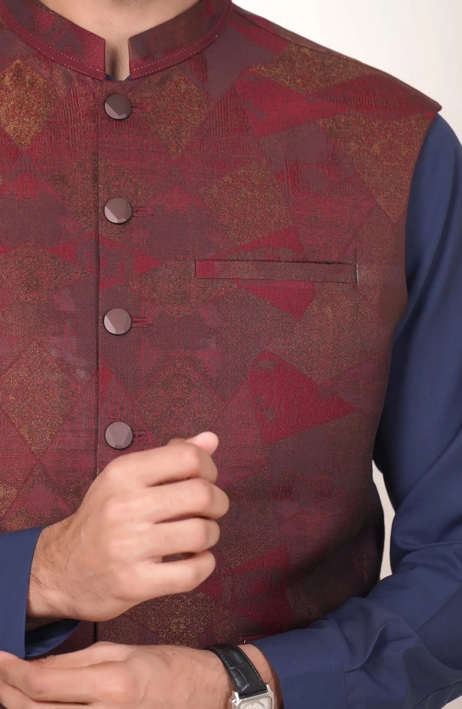 Trendy Waistcoat - Maroon
