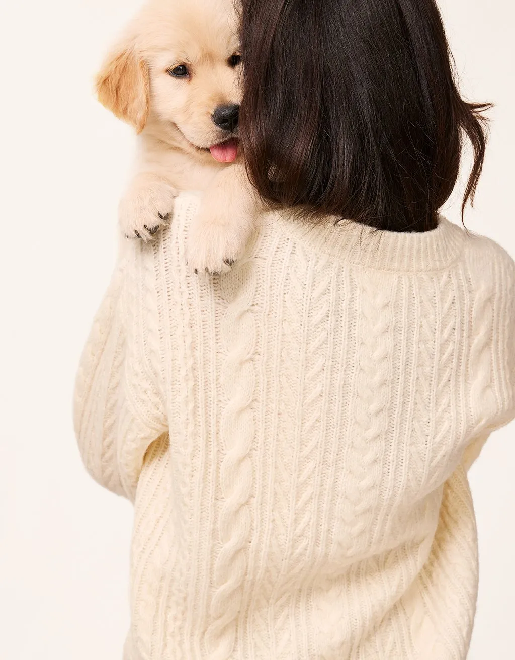 unsubscribed wool cotton cable sweater