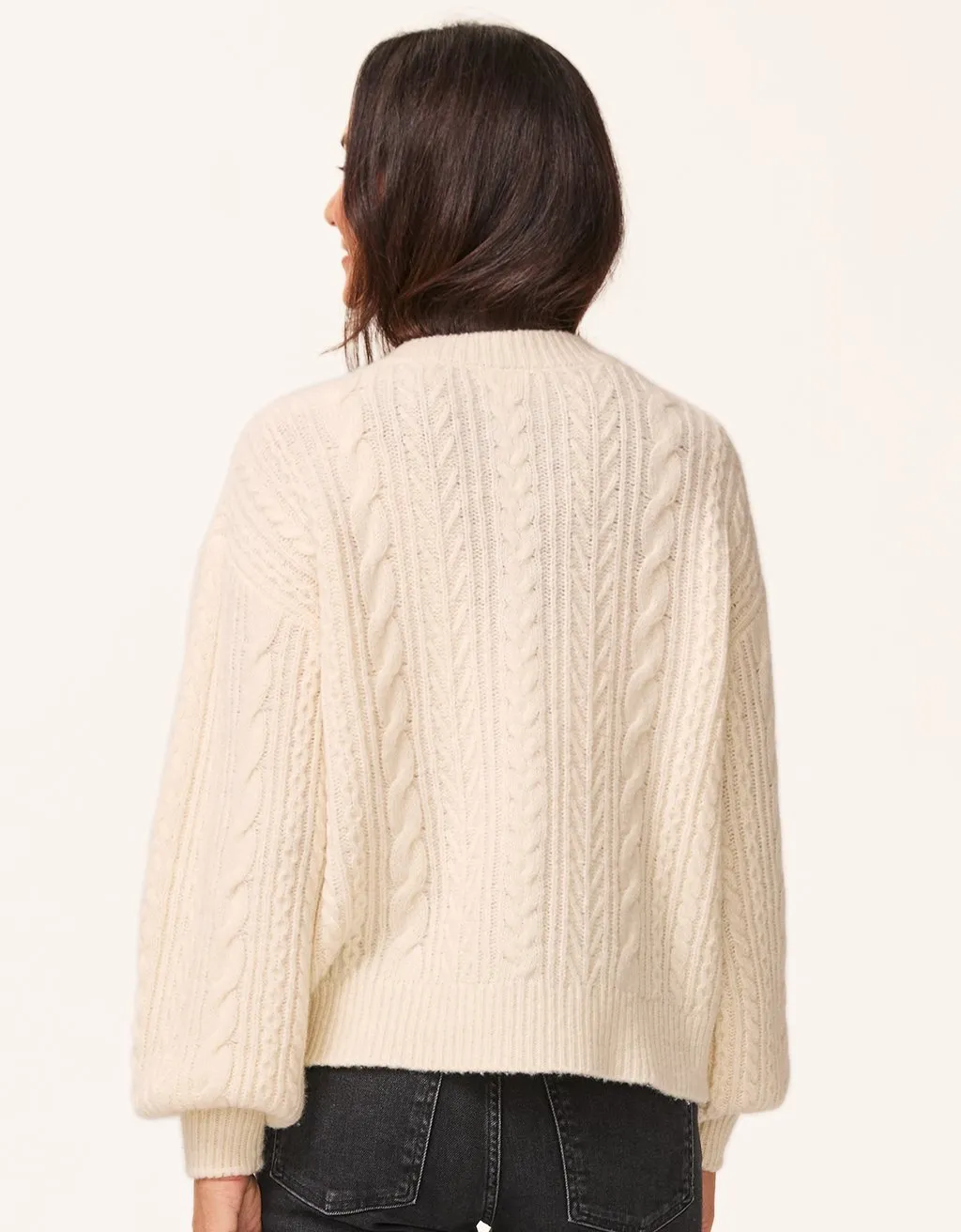 unsubscribed wool cotton cable sweater