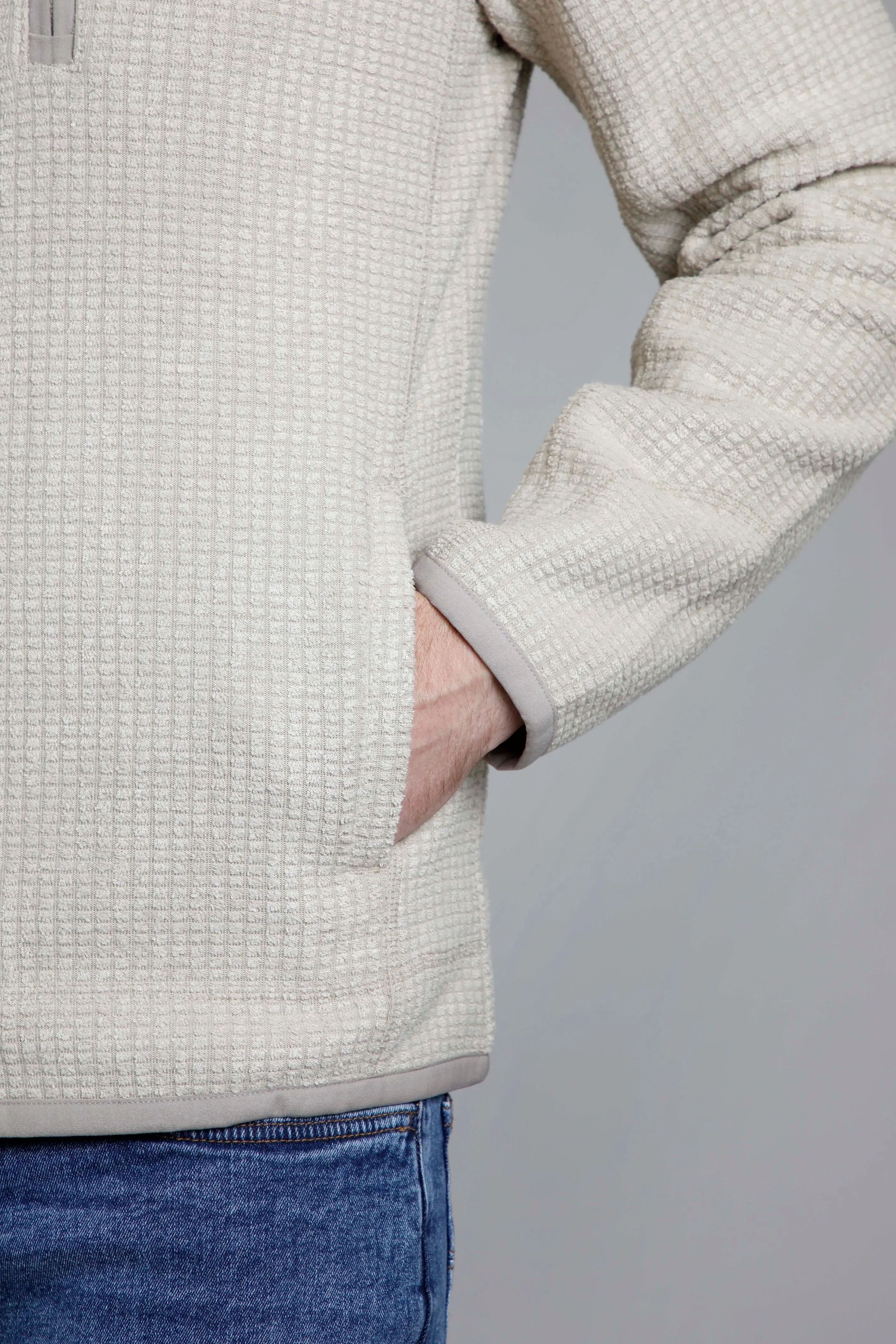 Weird Fish Rossten Fleece Full Zip- Ecru