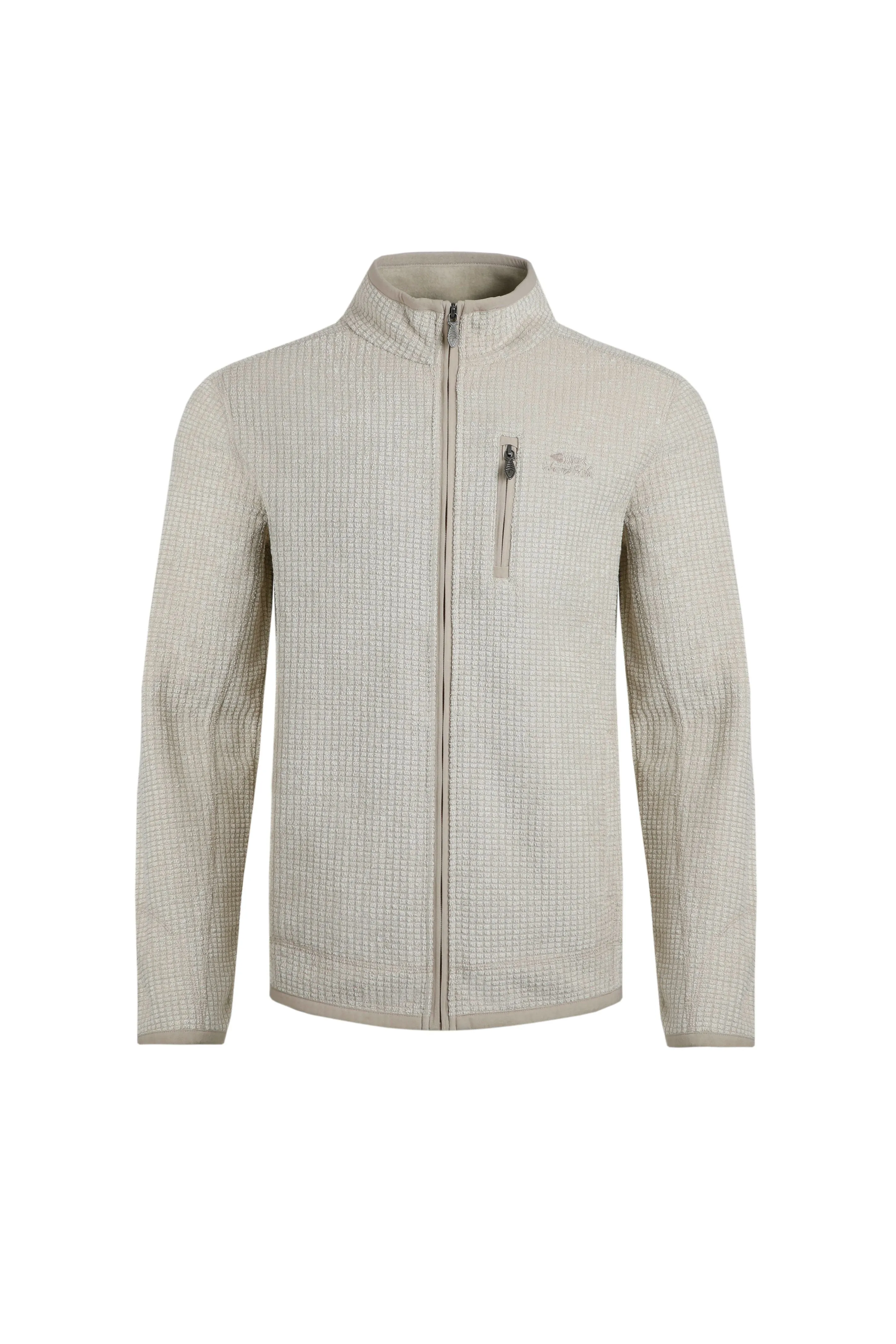 Weird Fish Rossten Fleece Full Zip- Ecru