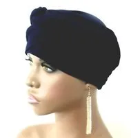 Women Navy EZ PZ Turban Wrap