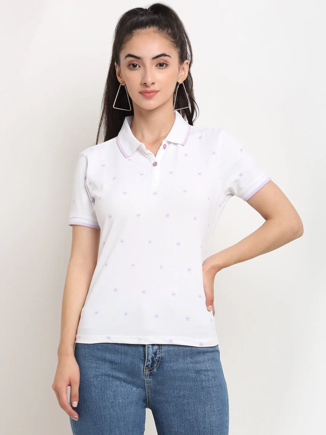 Women Regular Fit Polo T-Shirt