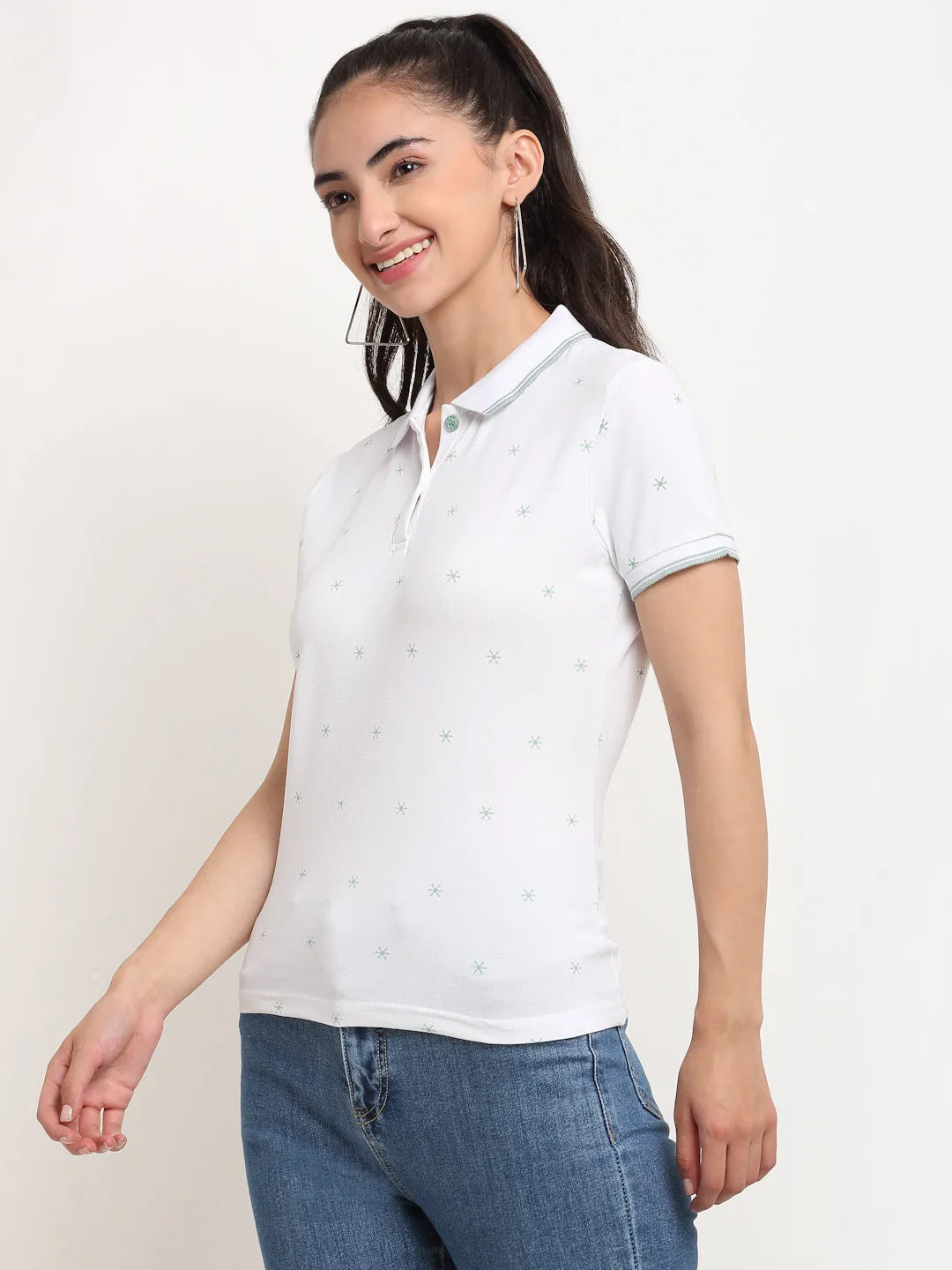 Women Regular Fit Polo T-Shirt