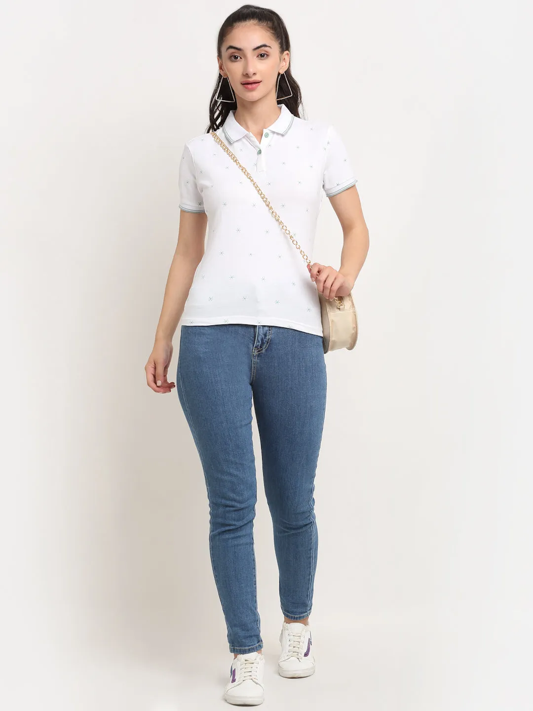 Women Regular Fit Polo T-Shirt