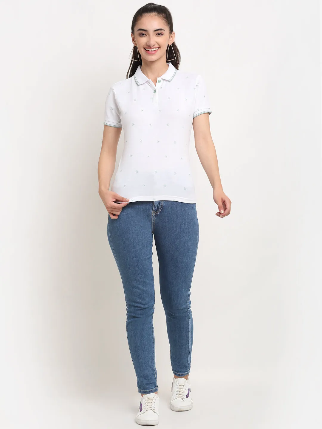 Women Regular Fit Polo T-Shirt