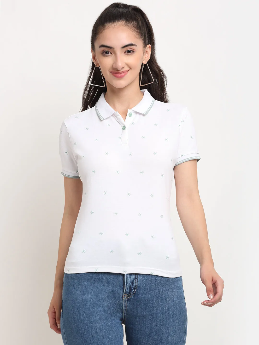 Women Regular Fit Polo T-Shirt