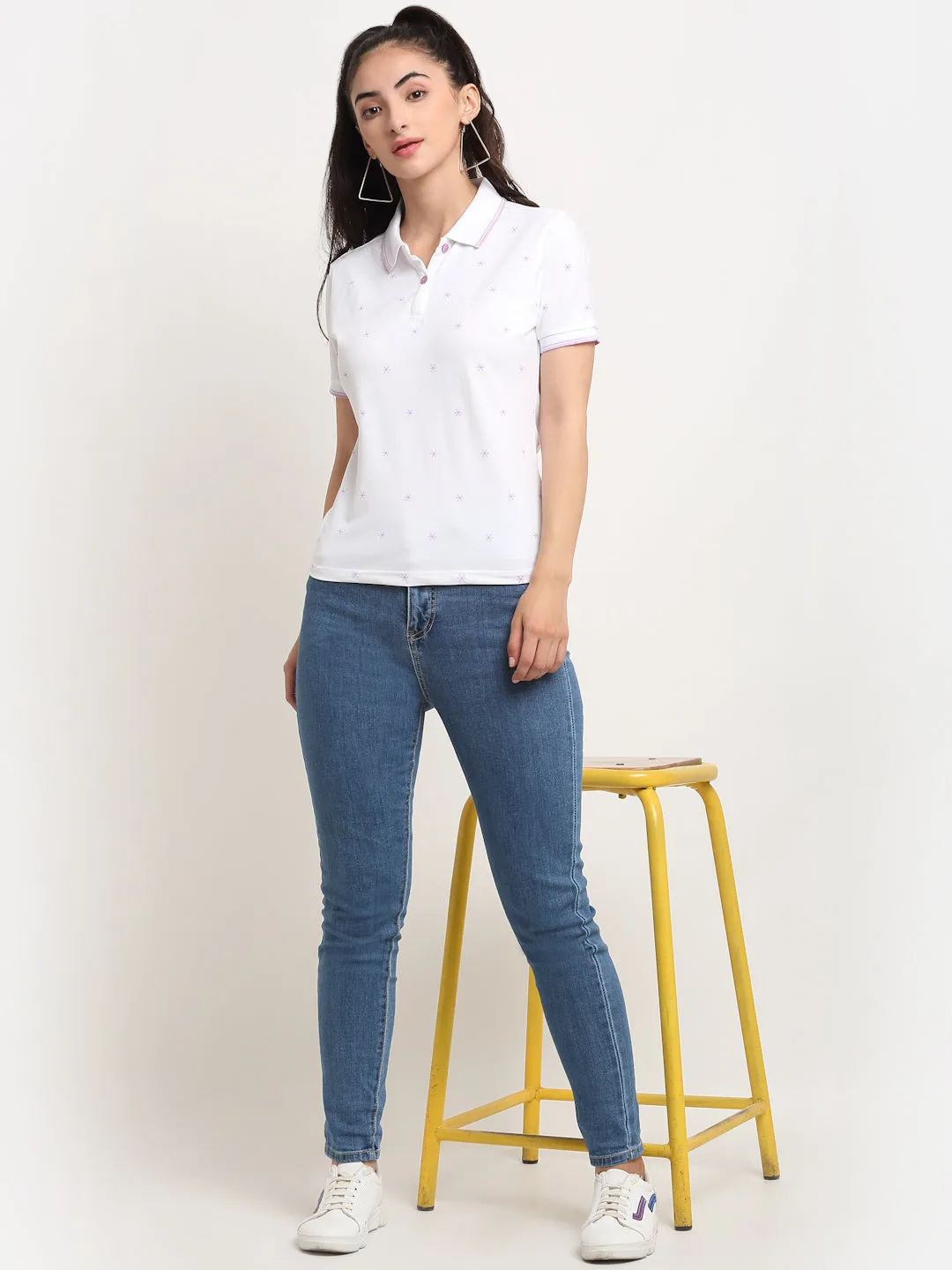 Women Regular Fit Polo T-Shirt