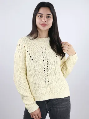 Women's Knitted Sweater,Beige
