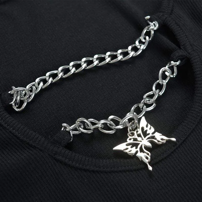 Women's Long Sleeved Butterfly Chain Knitted Sweaters