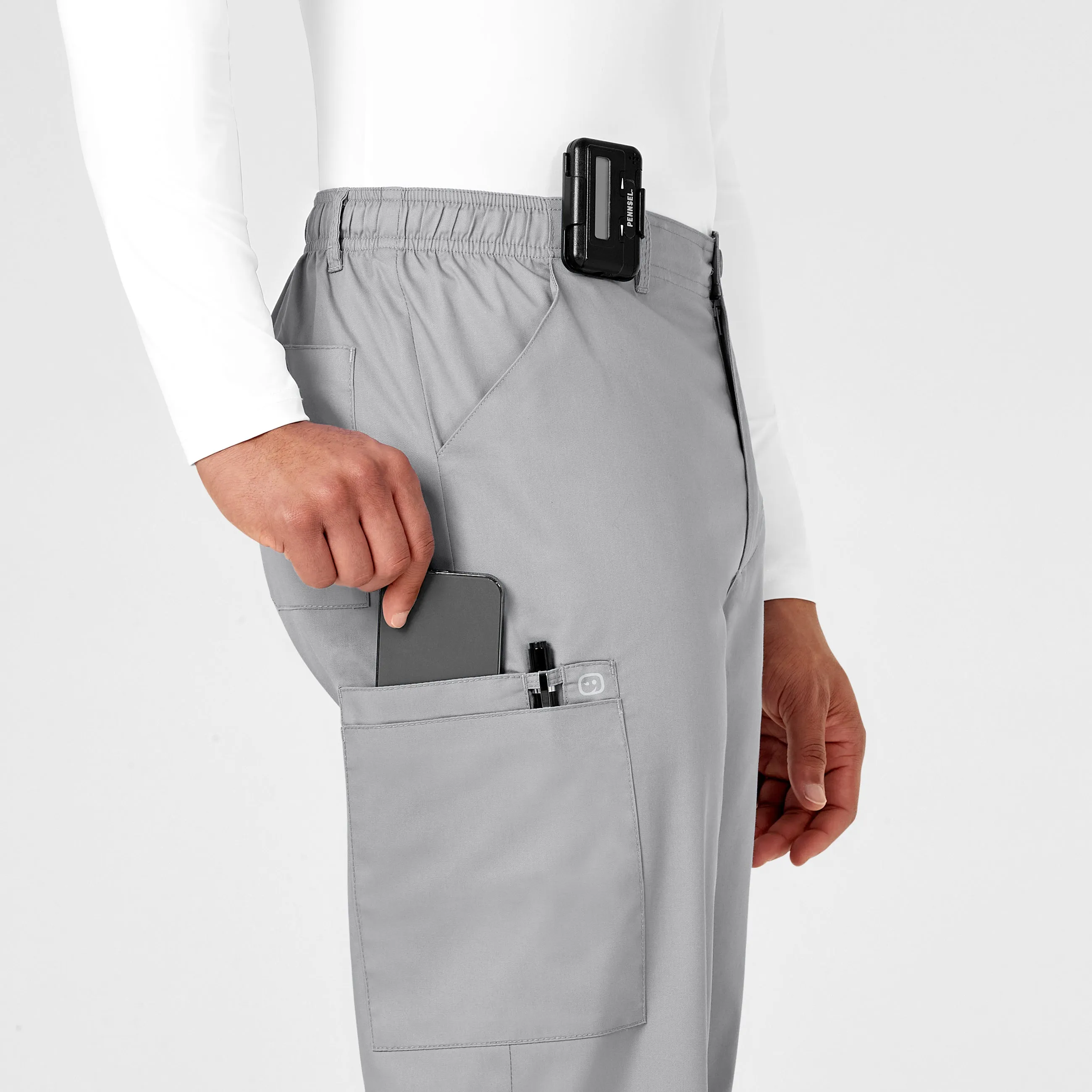 WonderWORK Men's Cargo Scrub Pant - Grey