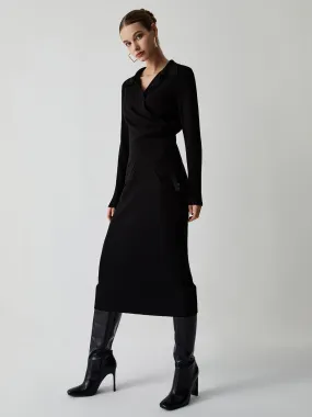 Wrap Knit Two Trendy Piece Skirt Set