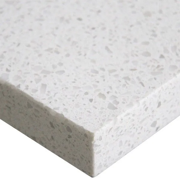 Zirconia White Quartz Restaurant Table Tops In-Outdoor Use Snow White